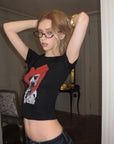 0122stepll Dalmatian Heart Graphic Baby Tee