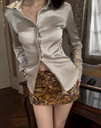 0122stepll Wild Instinct Faux Fur Mini Skirt