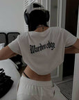 WARDEN EDGE Gothic Logo Cropped Baby T-Shirt