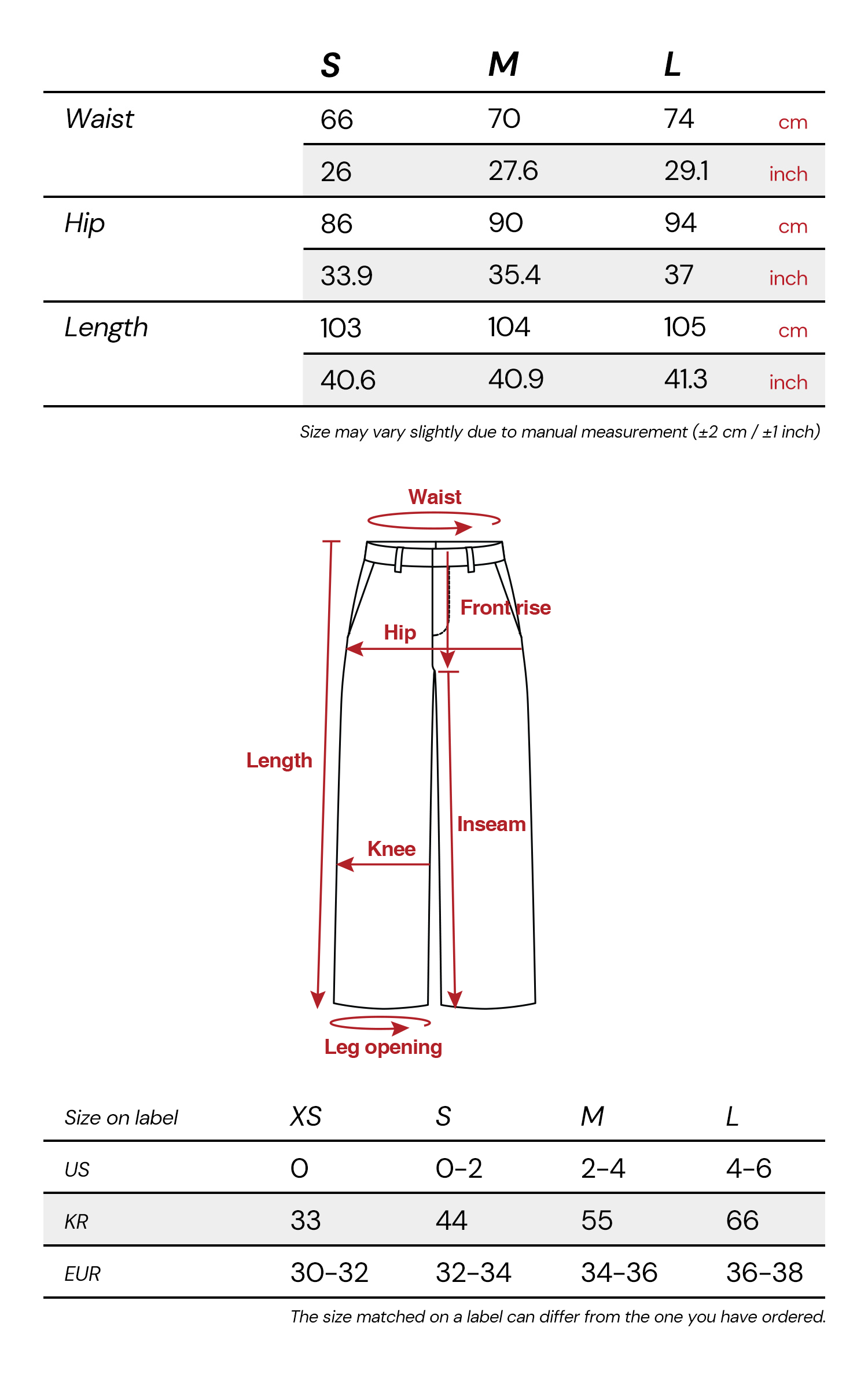 DOINDULGE Wide-Leg Trousers with Red Stitch Detailing