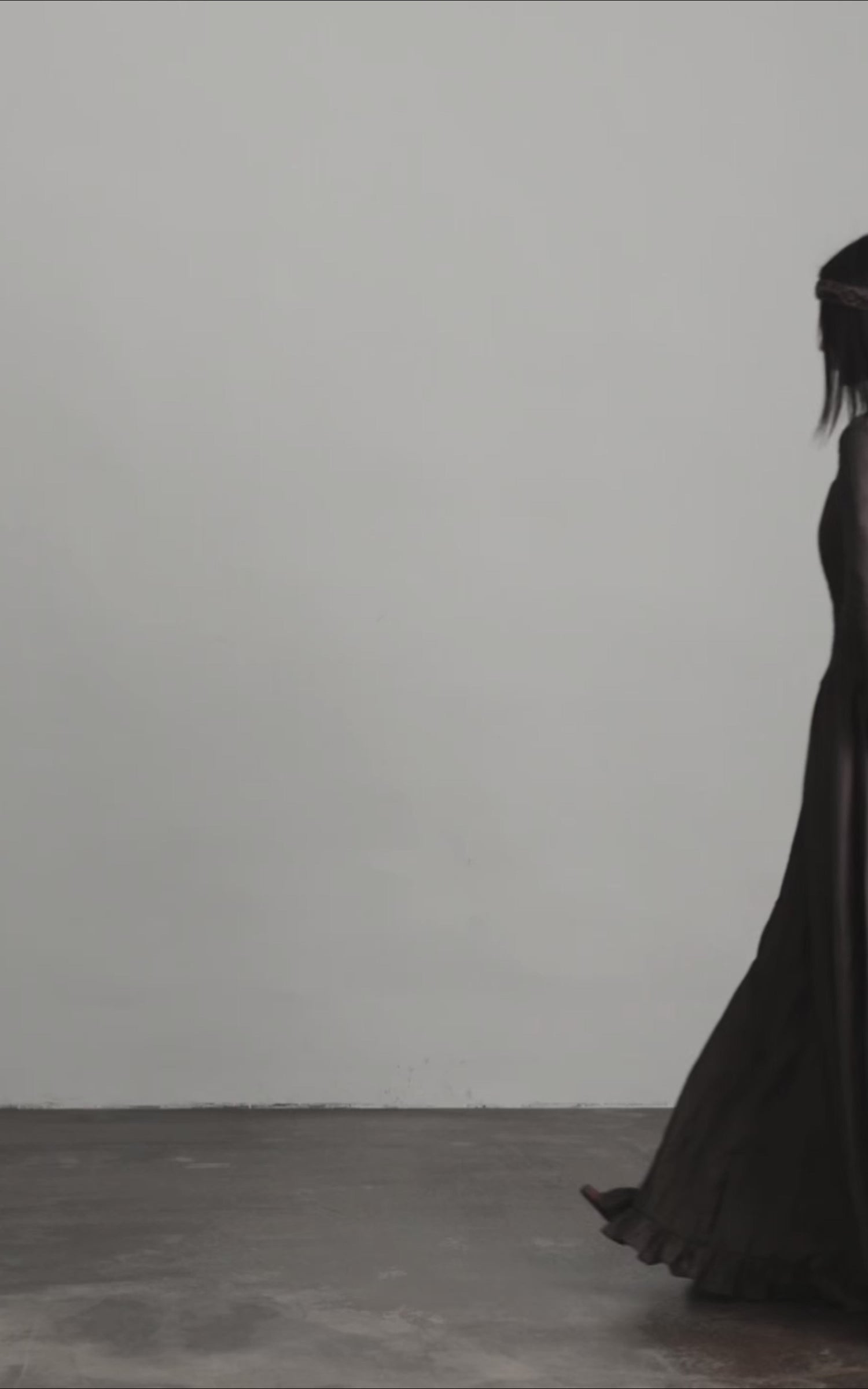 DOINDULGE Pleated Corset Waist Long Sleeve Maxi Dress