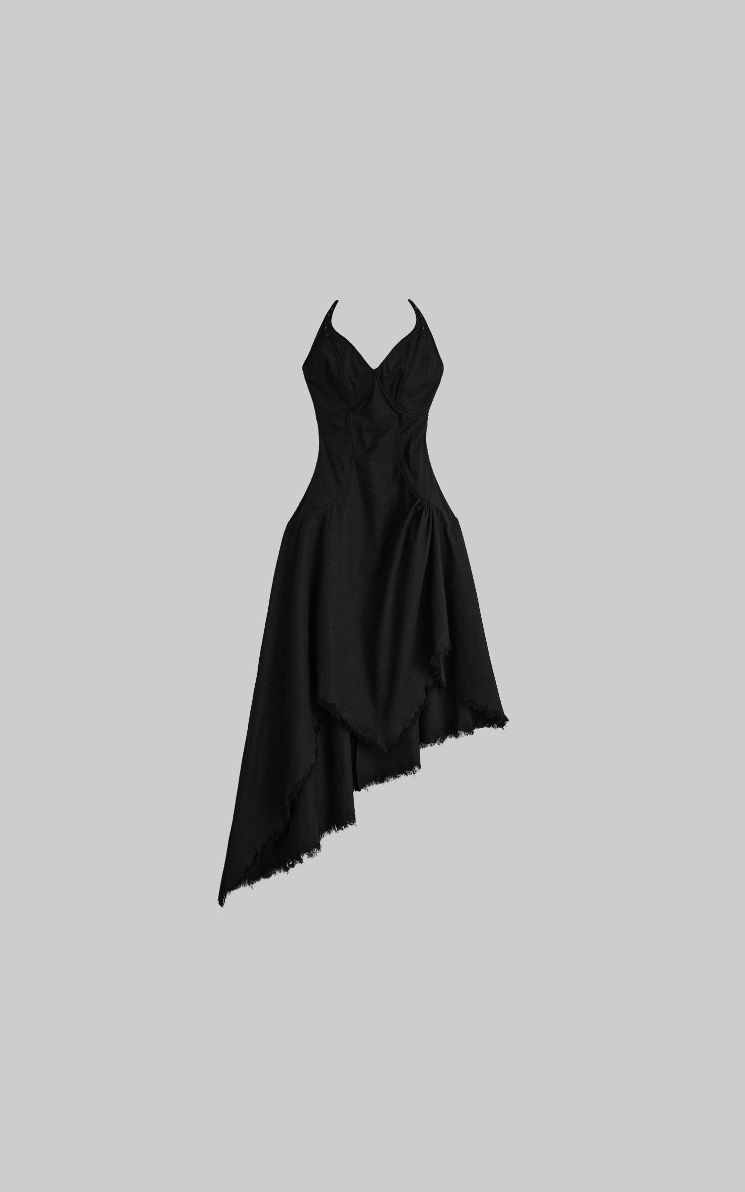 DOINDULGE Black Cotton Bustier Dress