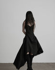 DOINDULGE Black Cotton Bustier Dress