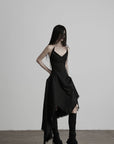 DOINDULGE Black Cotton Bustier Dress