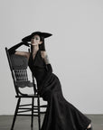 DOINDULGE Halter Cowl Neck Maxi Dress