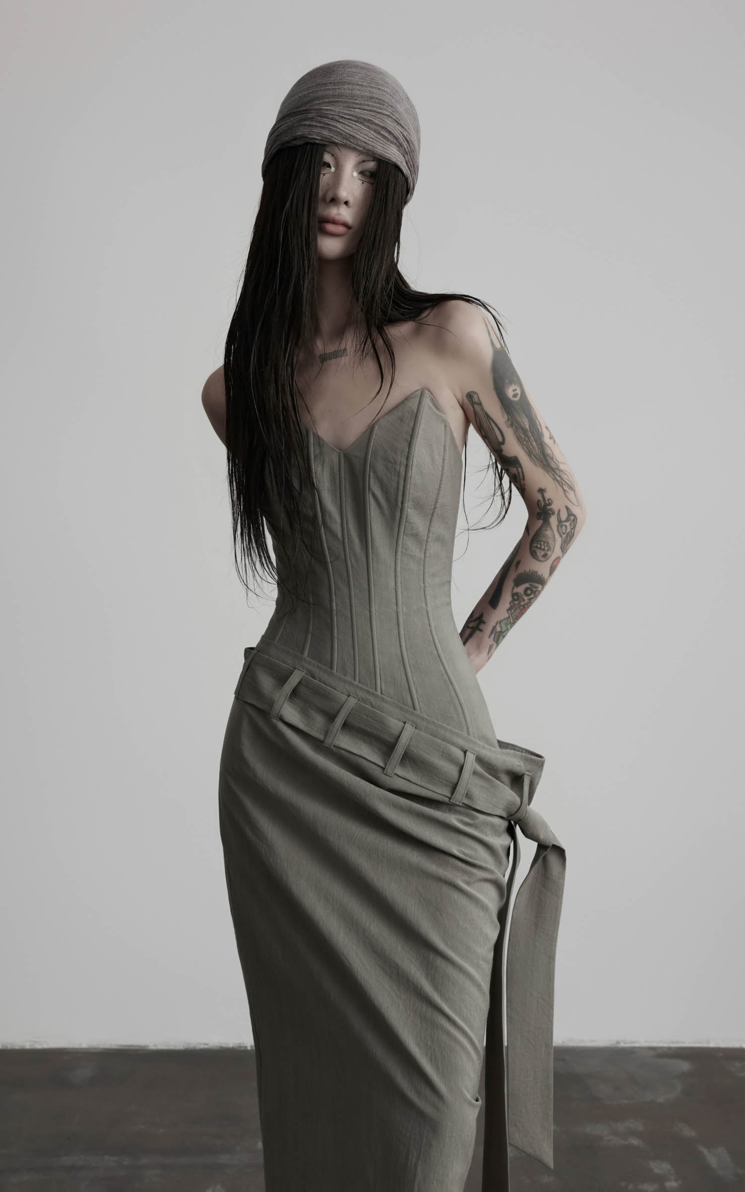 DOINDULGE Corset Wrap Maxi Dress