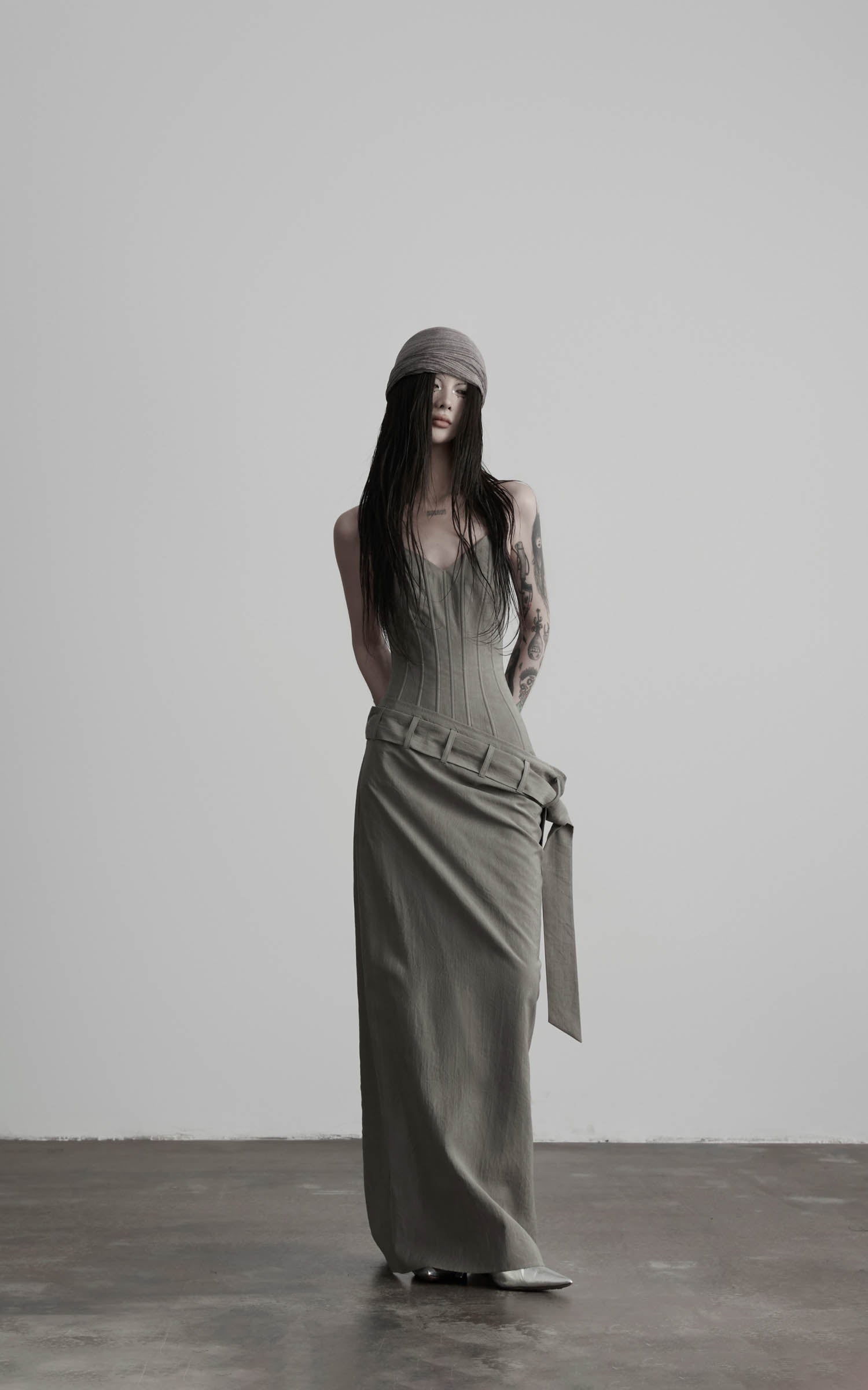 DOINDULGE Corset Wrap Maxi Dress