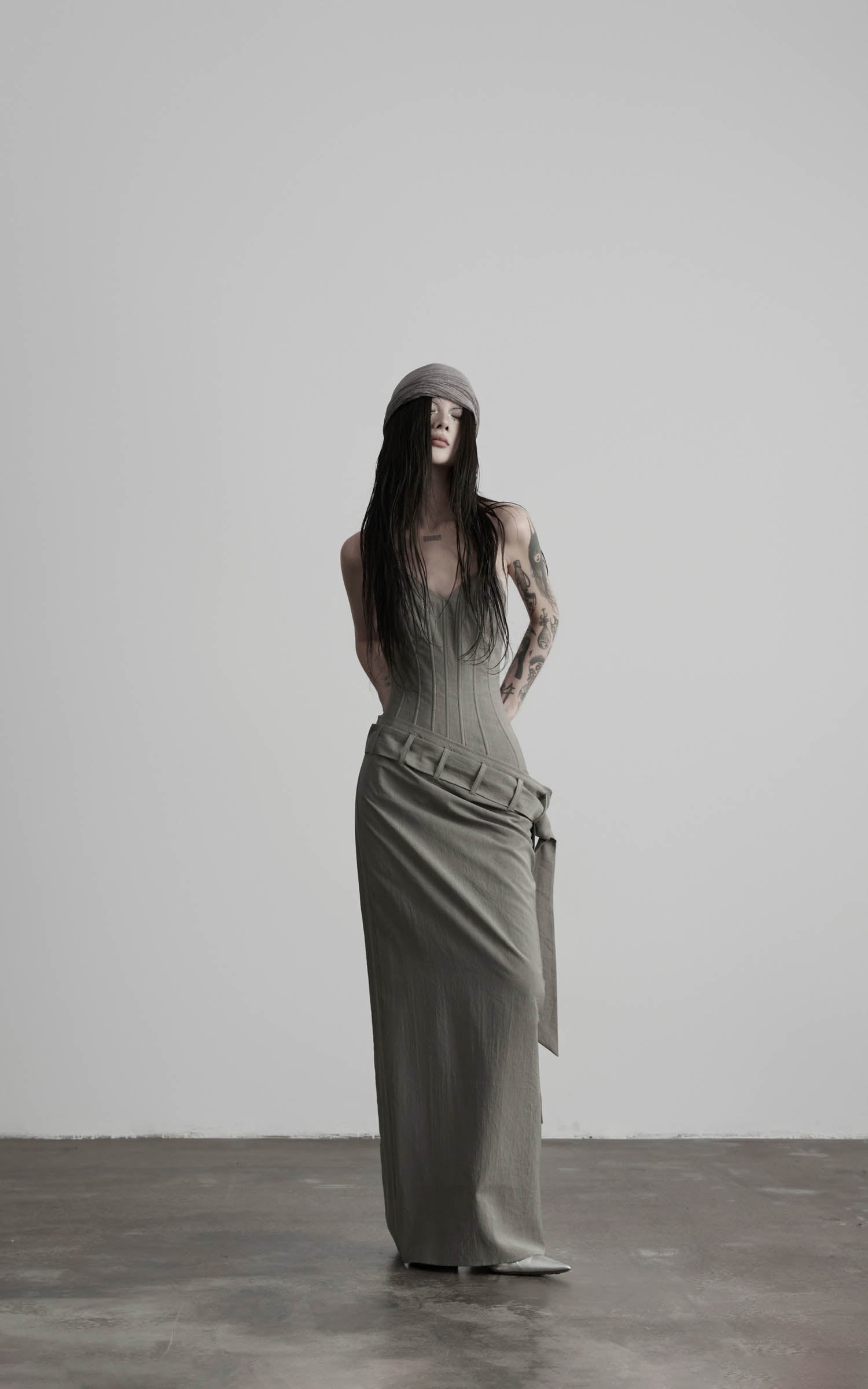 DOINDULGE Corset Wrap Maxi Dress