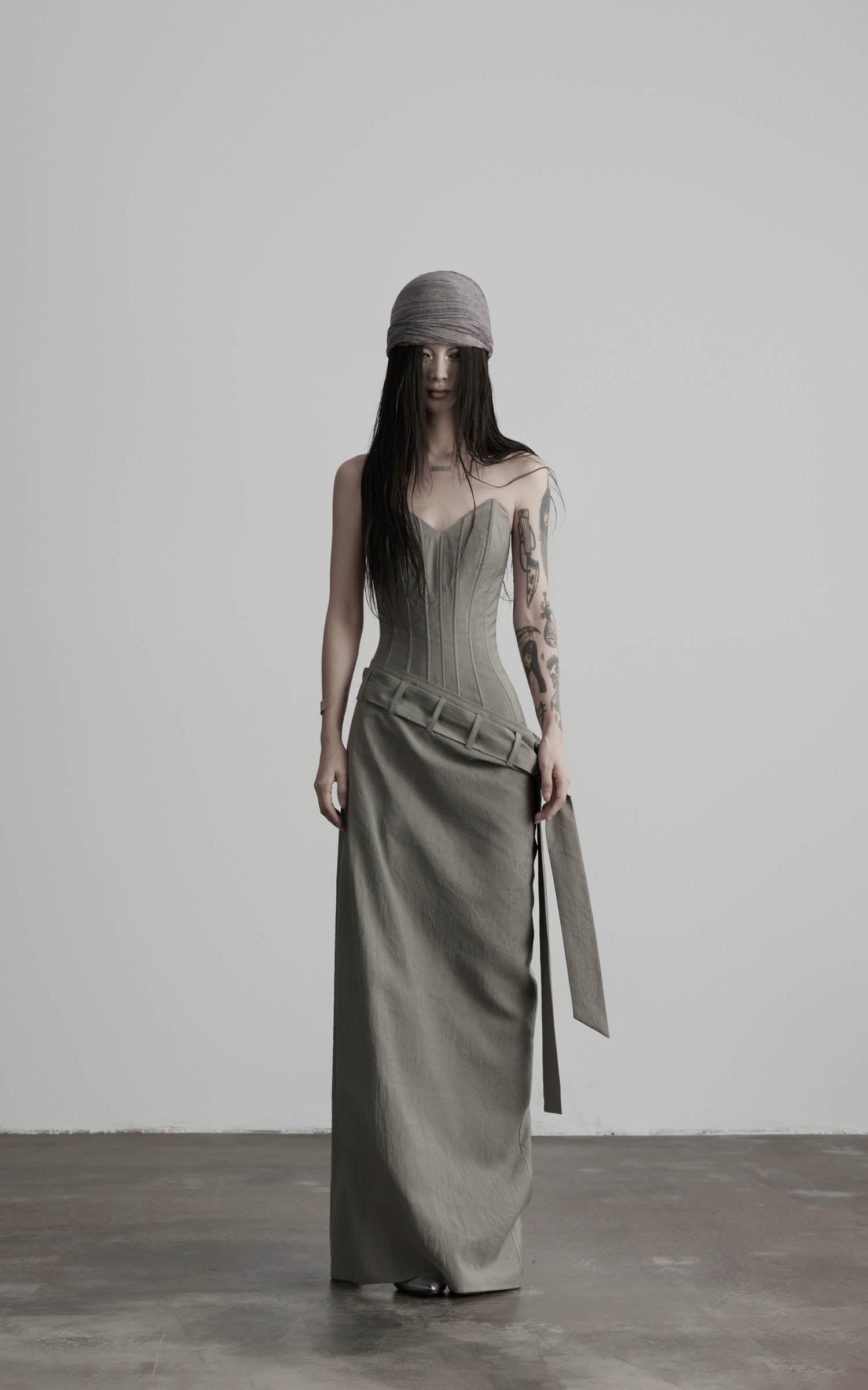 DOINDULGE Corset Wrap Maxi Dress