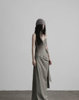 DOINDULGE Corset Wrap Maxi Dress