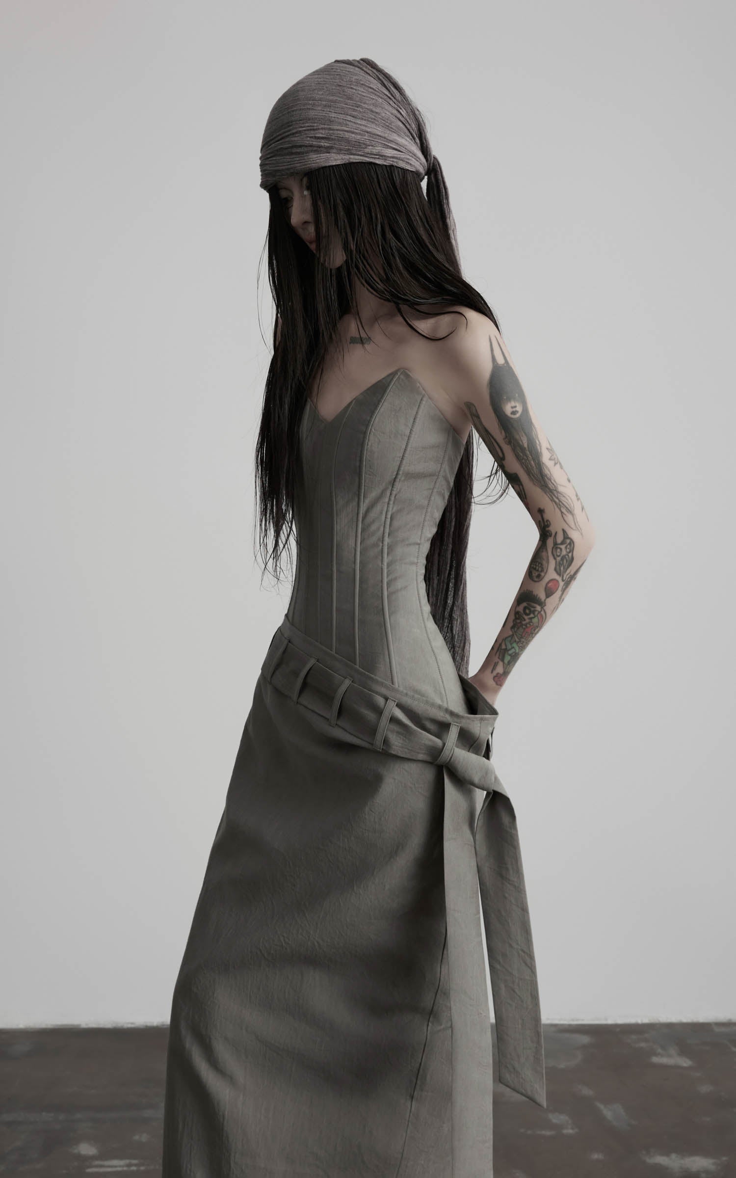 DOINDULGE Corset Wrap Maxi Dress