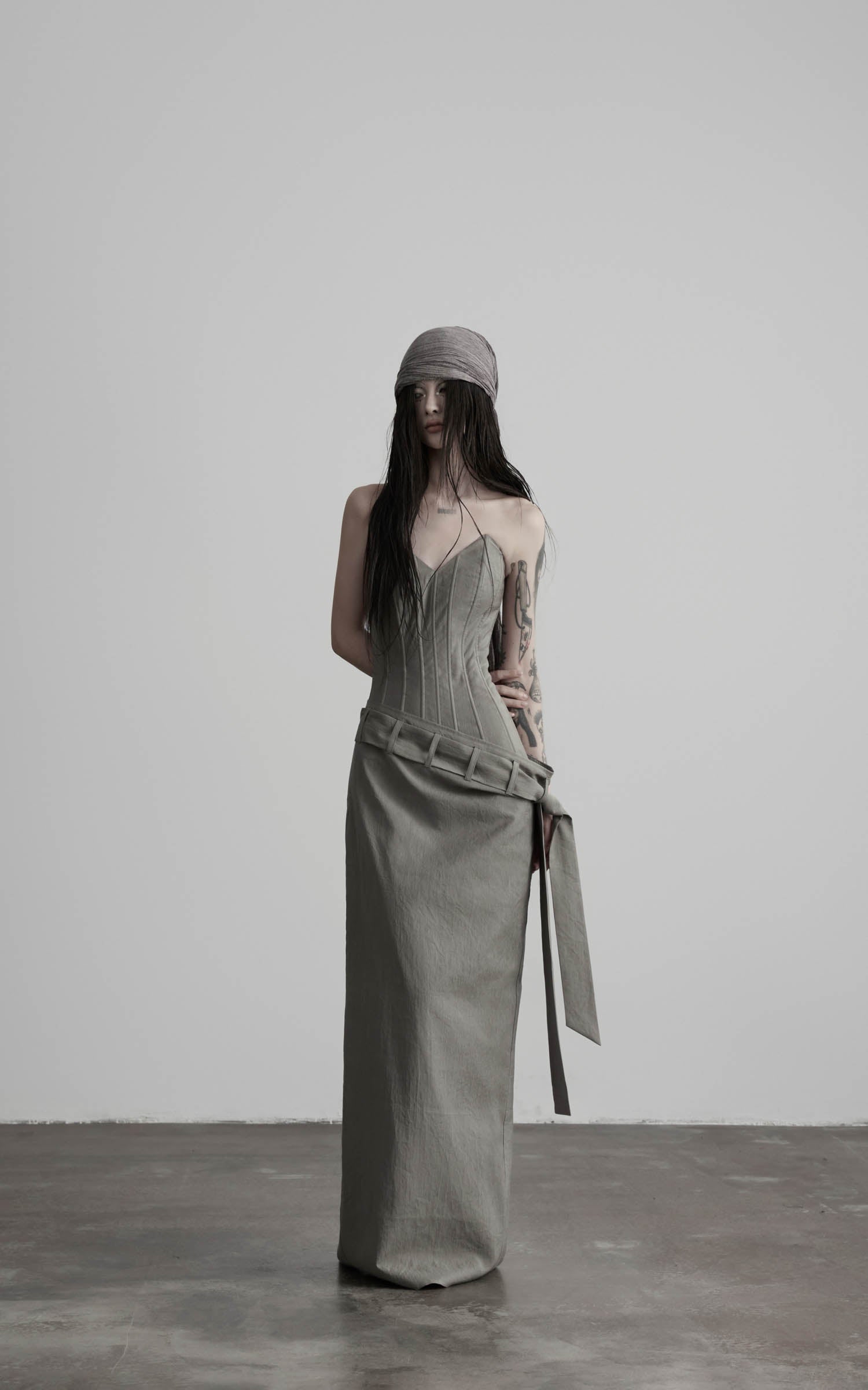 DOINDULGE Corset Wrap Maxi Dress