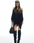 IAMXIAA Off Shoulder Long Sleeve Top with Adjustable Strap