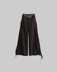 DOINDULGE Rhinestone Wide Leg Pants