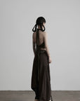 DOINDULGE Halter Tie-Up Crop Top
