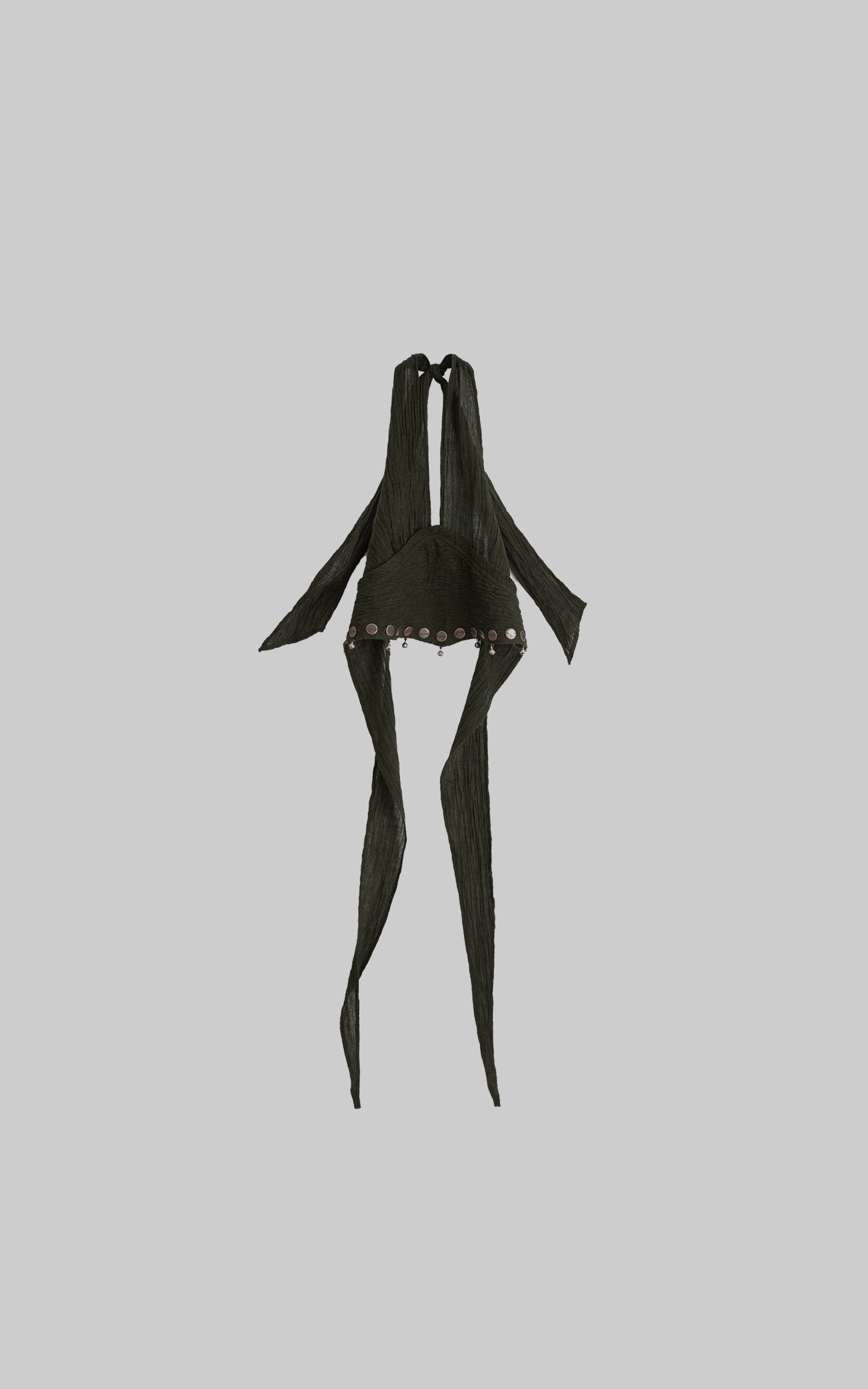 DOINDULGE Halter Tie-Up Crop Top