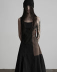 DOINDULGE Embroidered Square Neck Maxi Dress