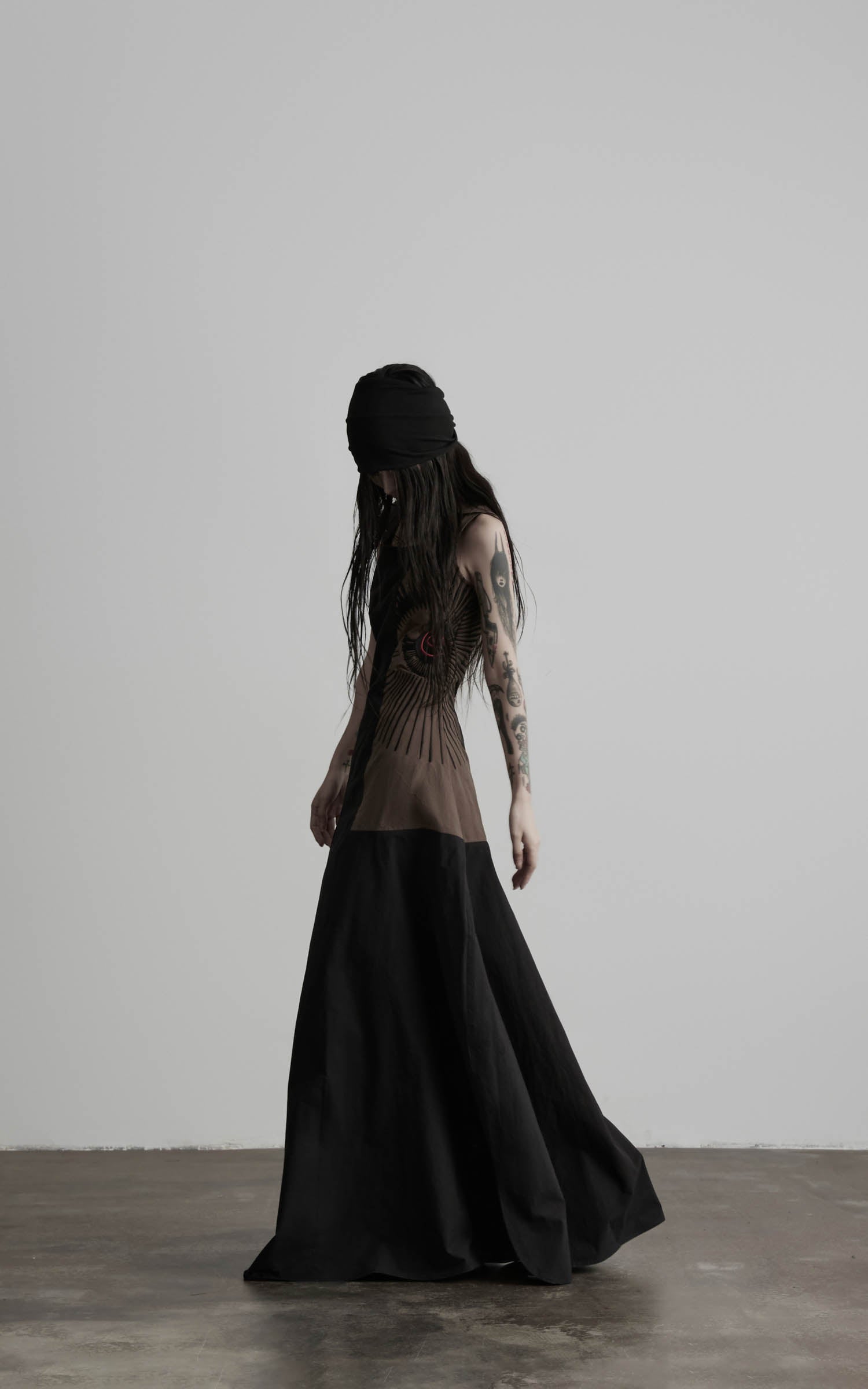 DOINDULGE Embroidered Square Neck Maxi Dress
