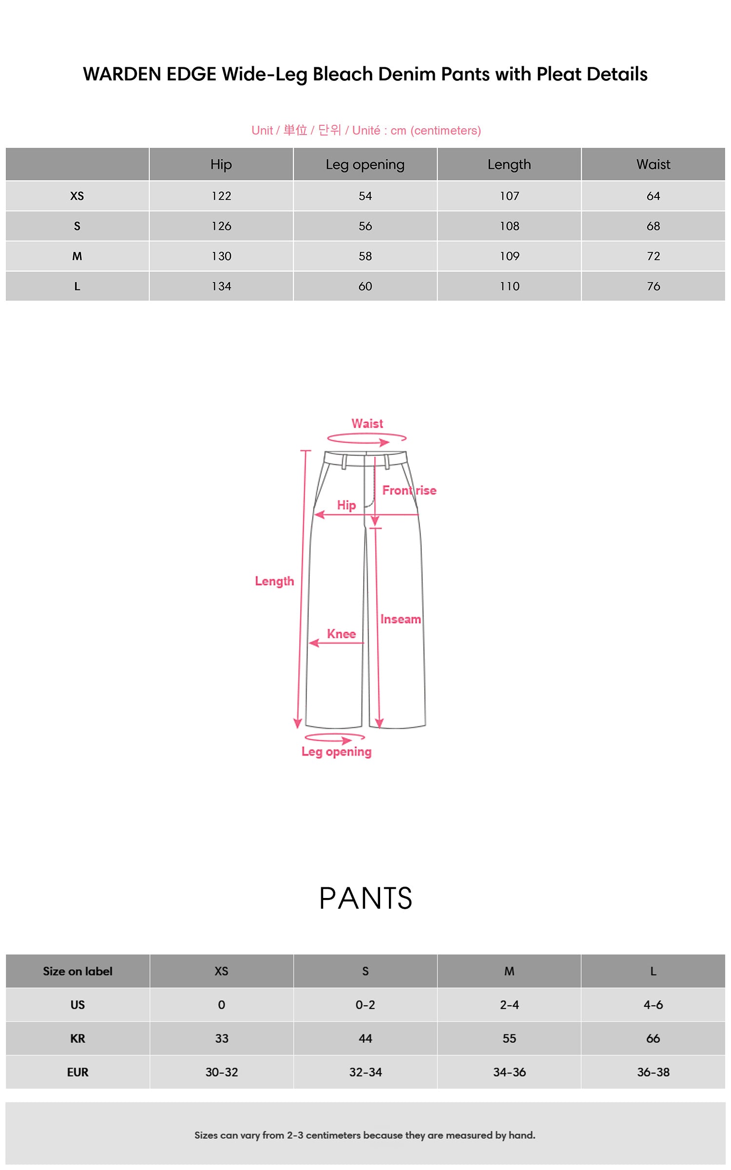 WARDEN EDGE Wide-Leg Bleach Denim Pants with Pleat Details