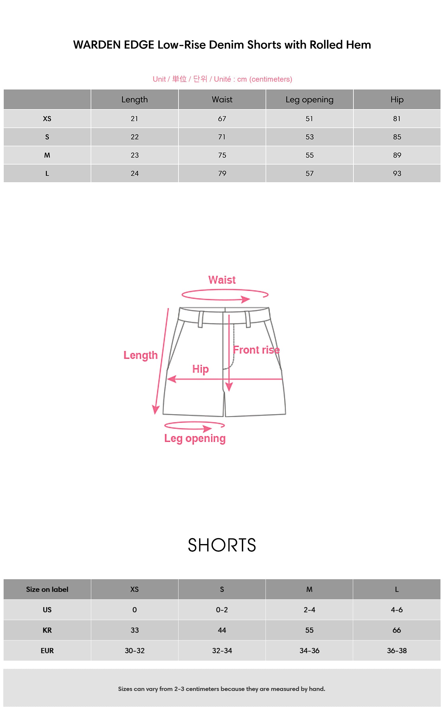 WARDEN EDGE Low-Rise Denim Shorts with Rolled Hem