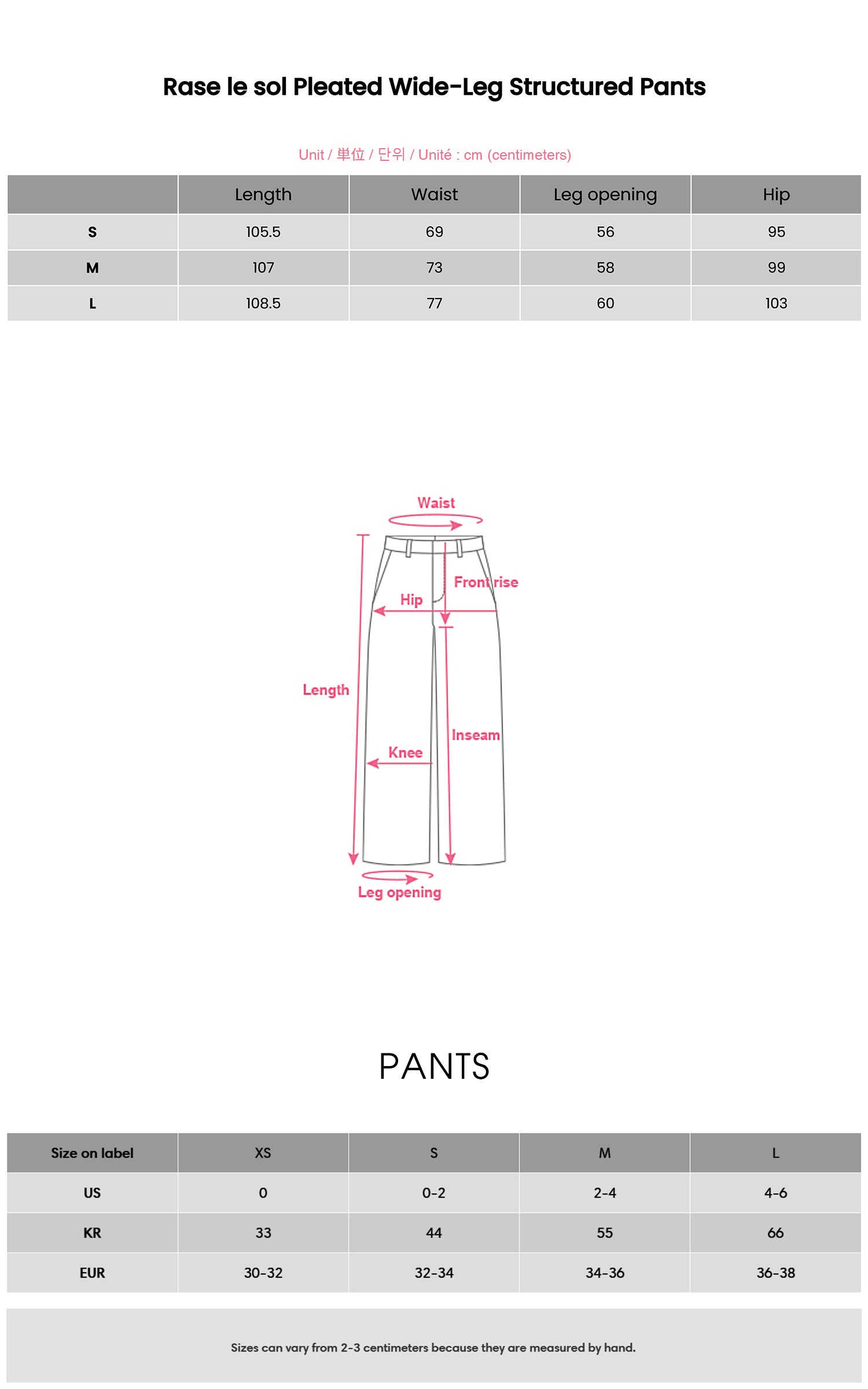 Rase le sol Pleated Wide-Leg Structured Pants