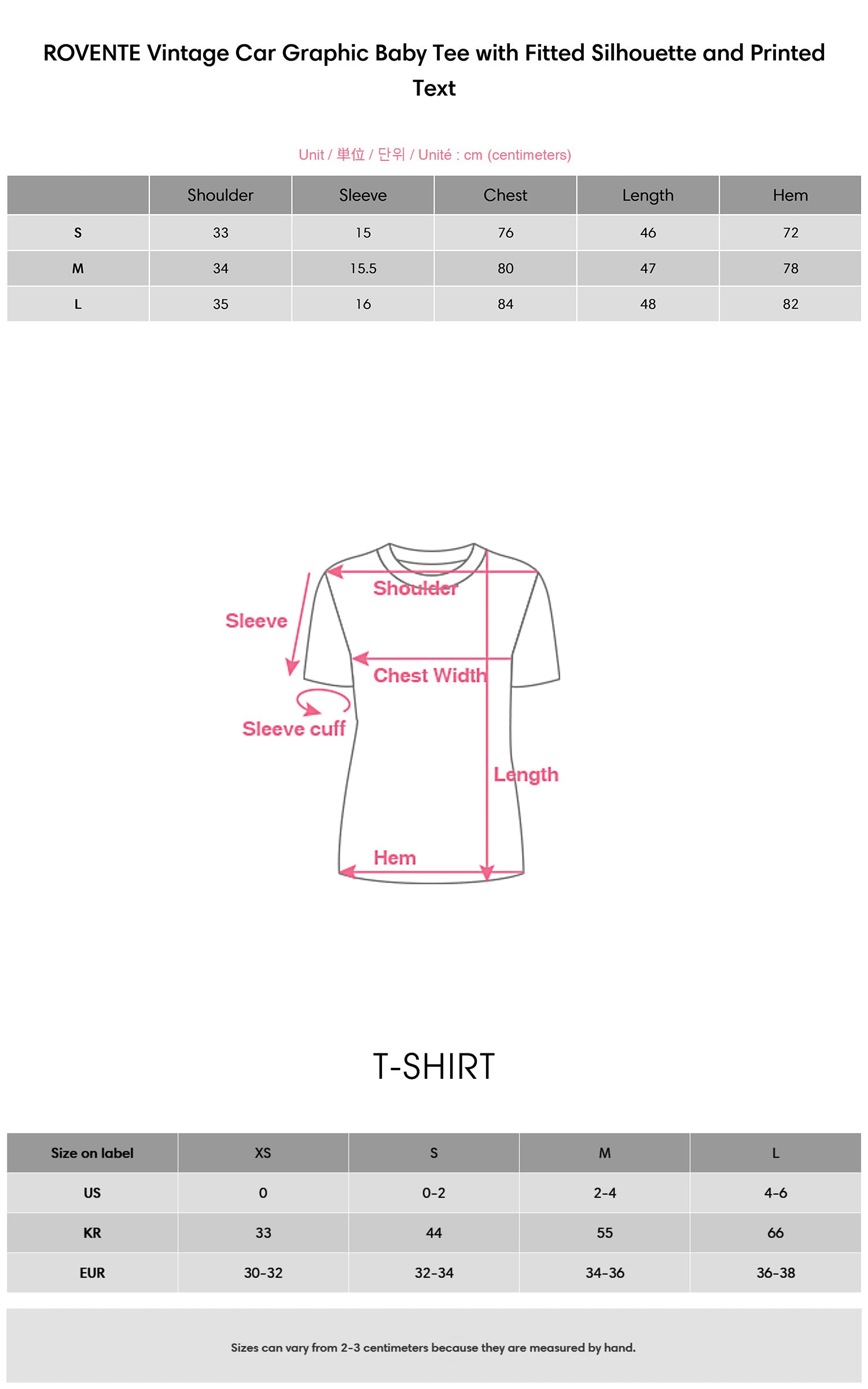 ROVENTE Vintage Car Graphic Baby Tee with Fitted Silhouette and Printed Text