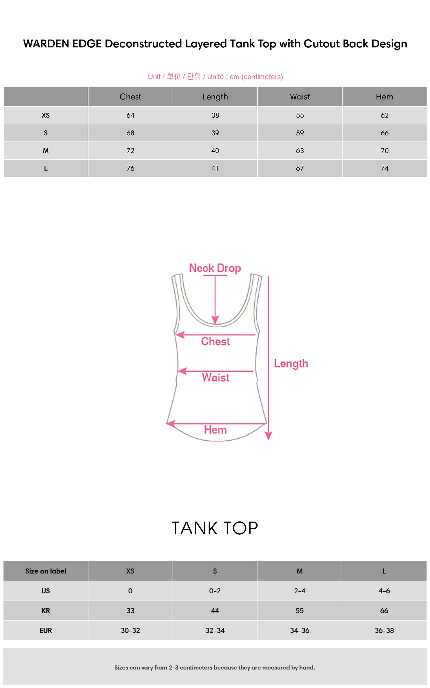 WARDEN EDGE Deconstructed Layered Tank Top with Cutout Back Design