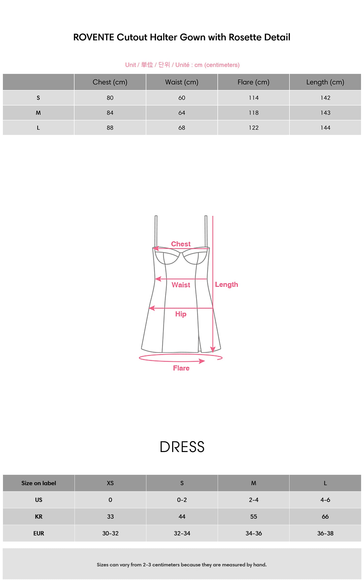 ROVENTE Cutout Halter Gown with Rosette Detail - PINKPARKS
