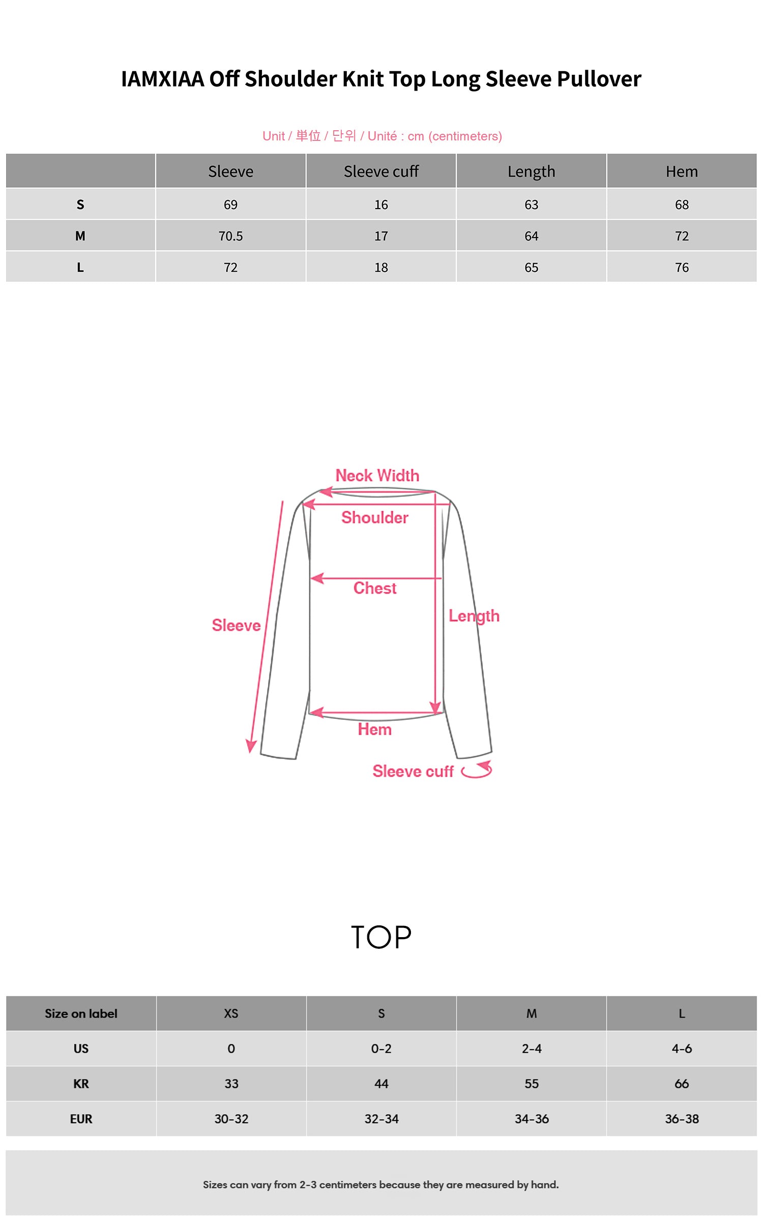 IAMXIAA Off Shoulder Knit Top Long Sleeve Pullover
