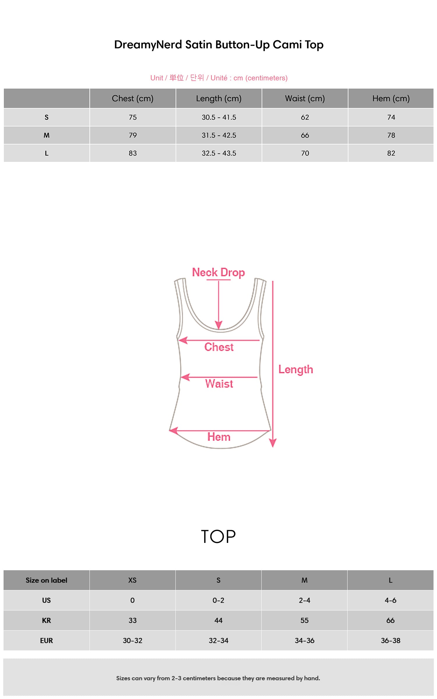 DreamyNerd Satin Button-Up Cami Top - PINKPARKS