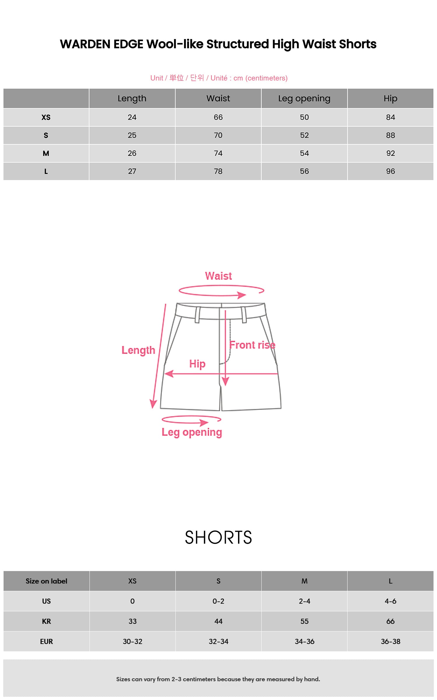 WARDEN EDGE Wool-like Structured High Waist Shorts