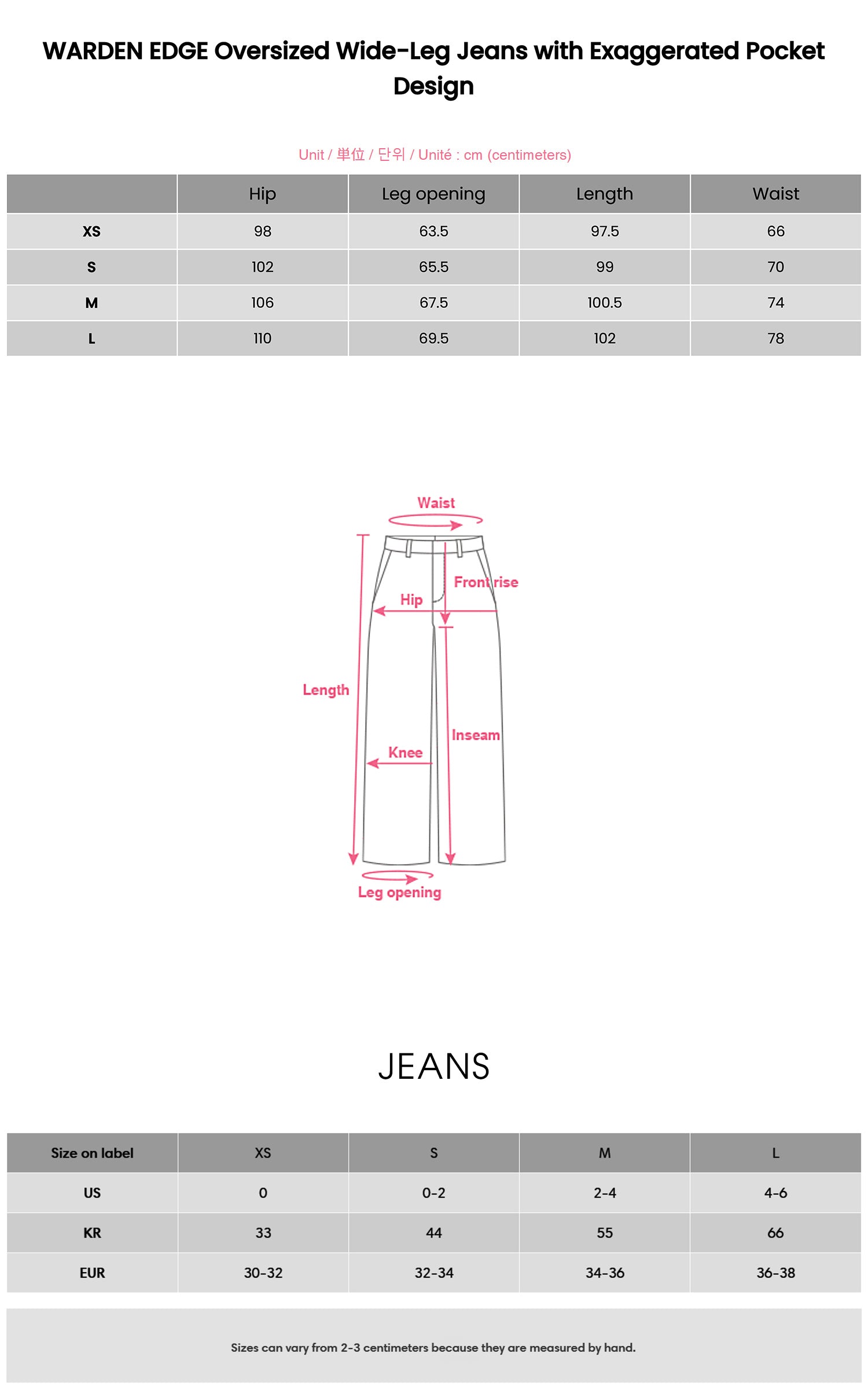 WARDEN EDGE Oversized Wide-Leg Jeans with Exaggerated Pocket Design