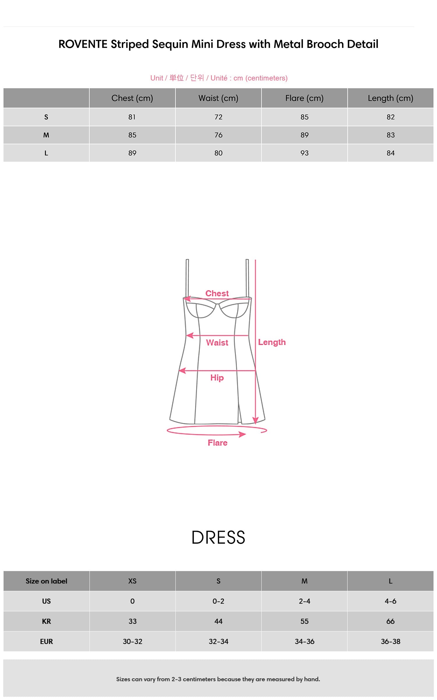 ROVENTE Striped Sequin Mini Dress with Metal Brooch Detail - PINKPARKS