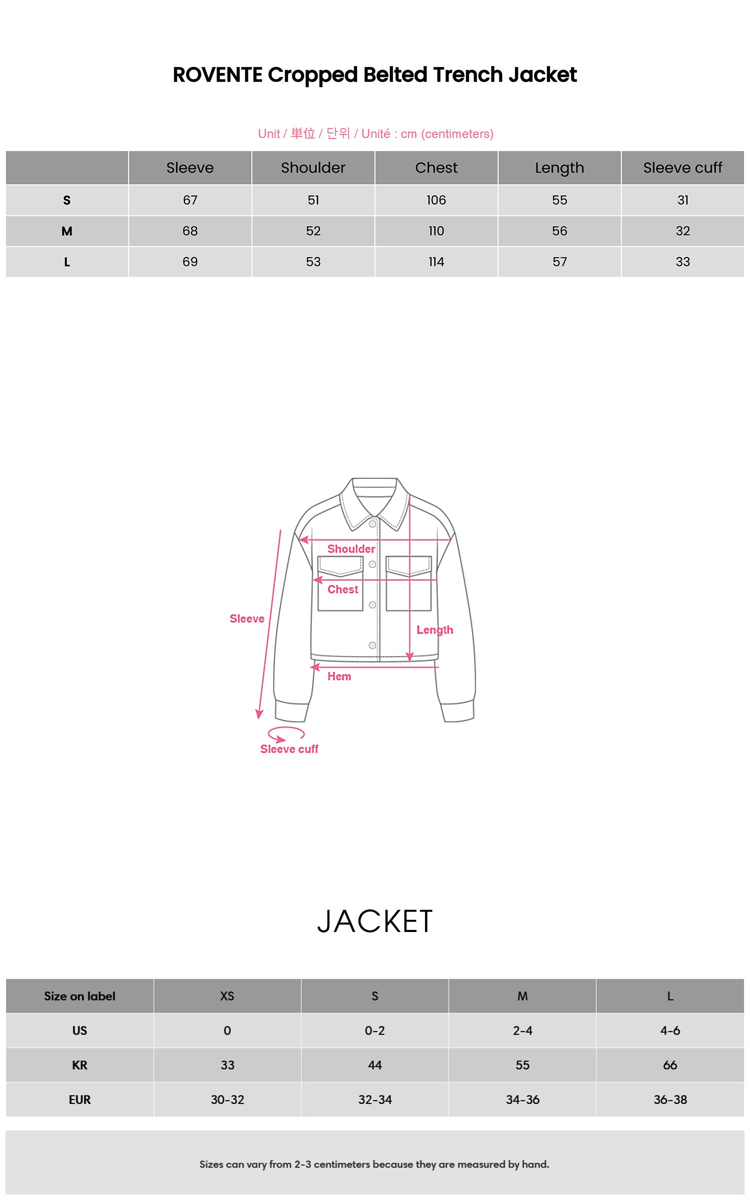 ROVENTE Cropped Belted Trench Jacket