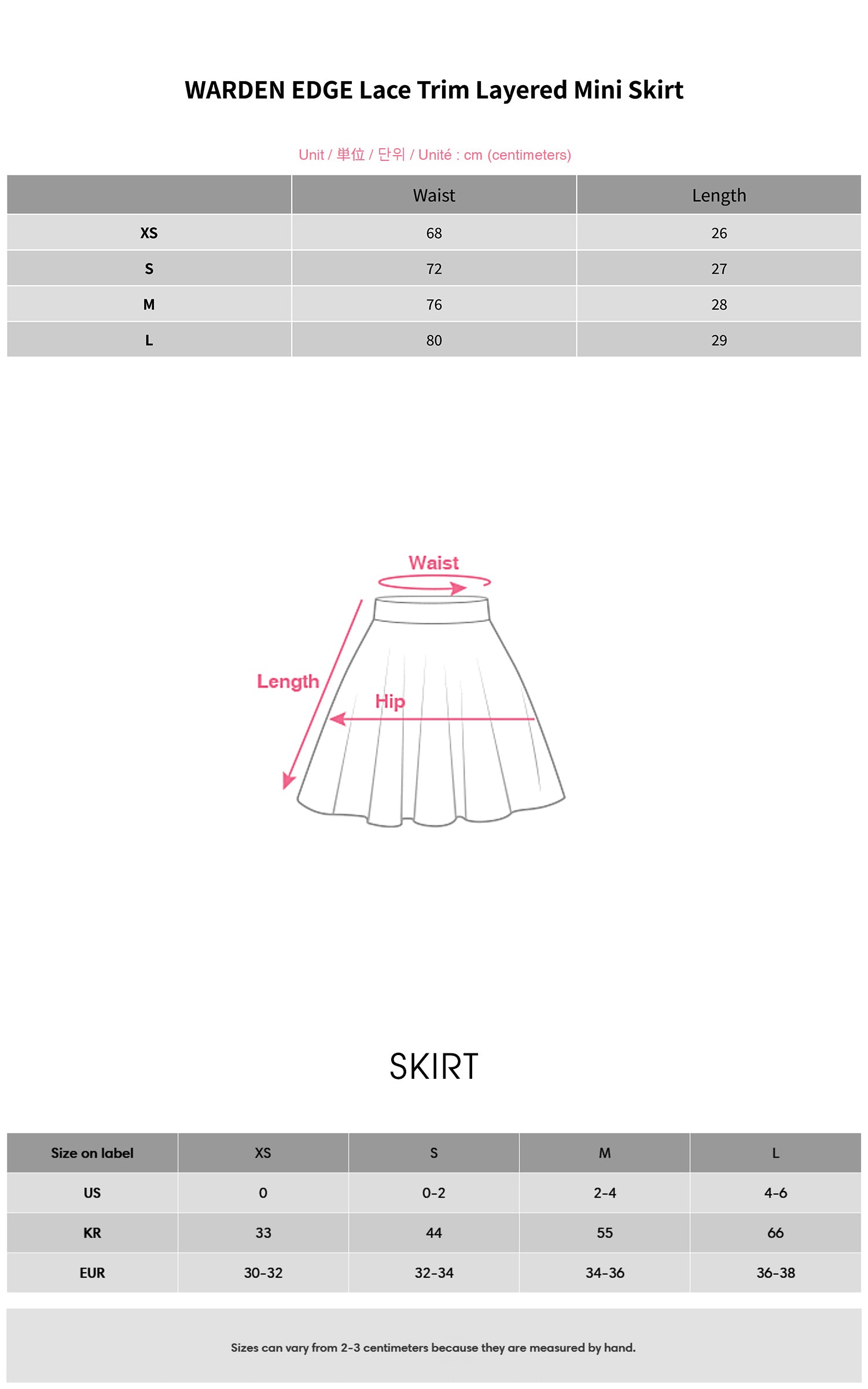 WARDEN EDGE Lace Trim Layered Mini Skirt