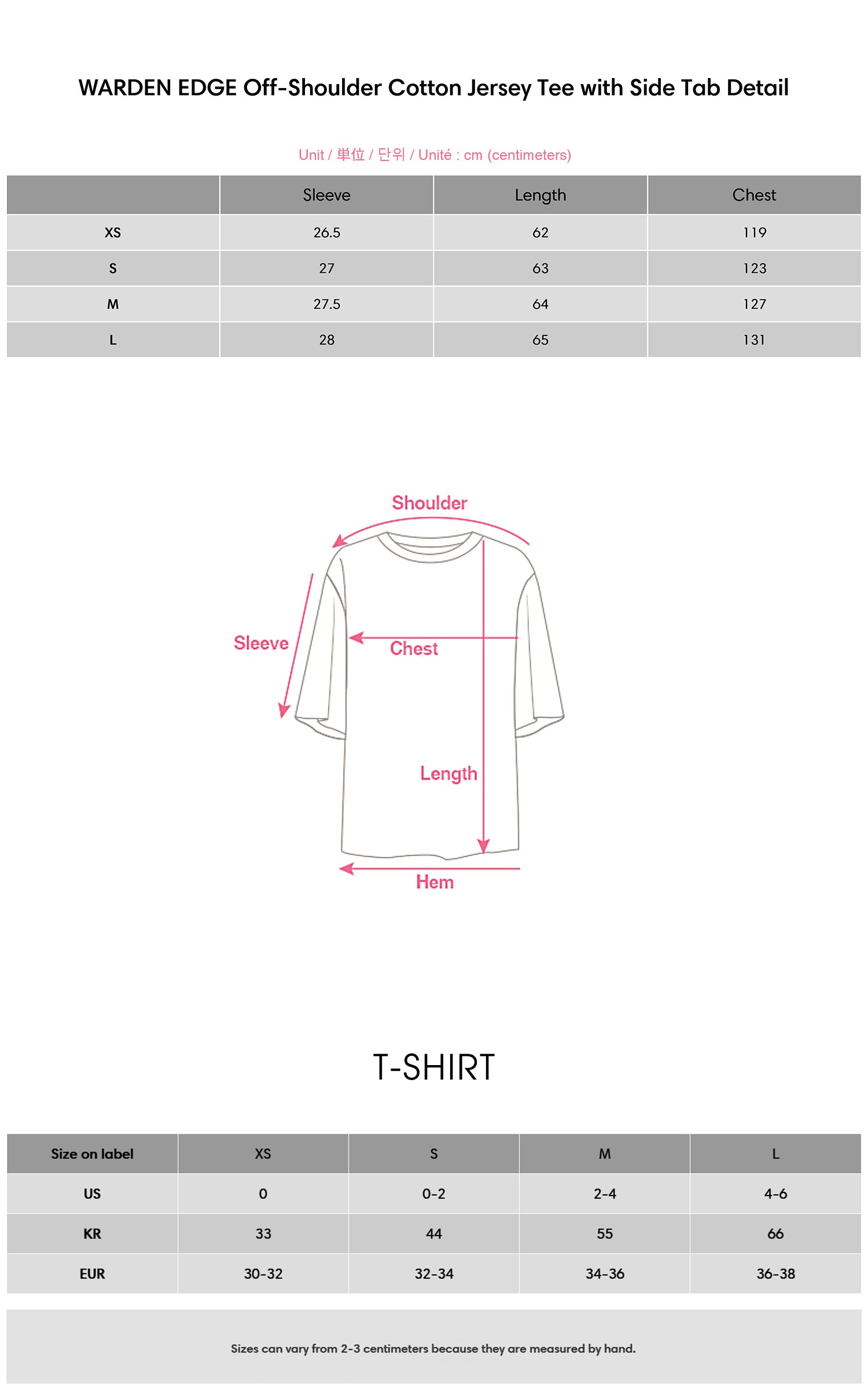 WARDEN EDGE Off-Shoulder Cotton Jersey Tee with Side Tab Detail - PINKPARKS