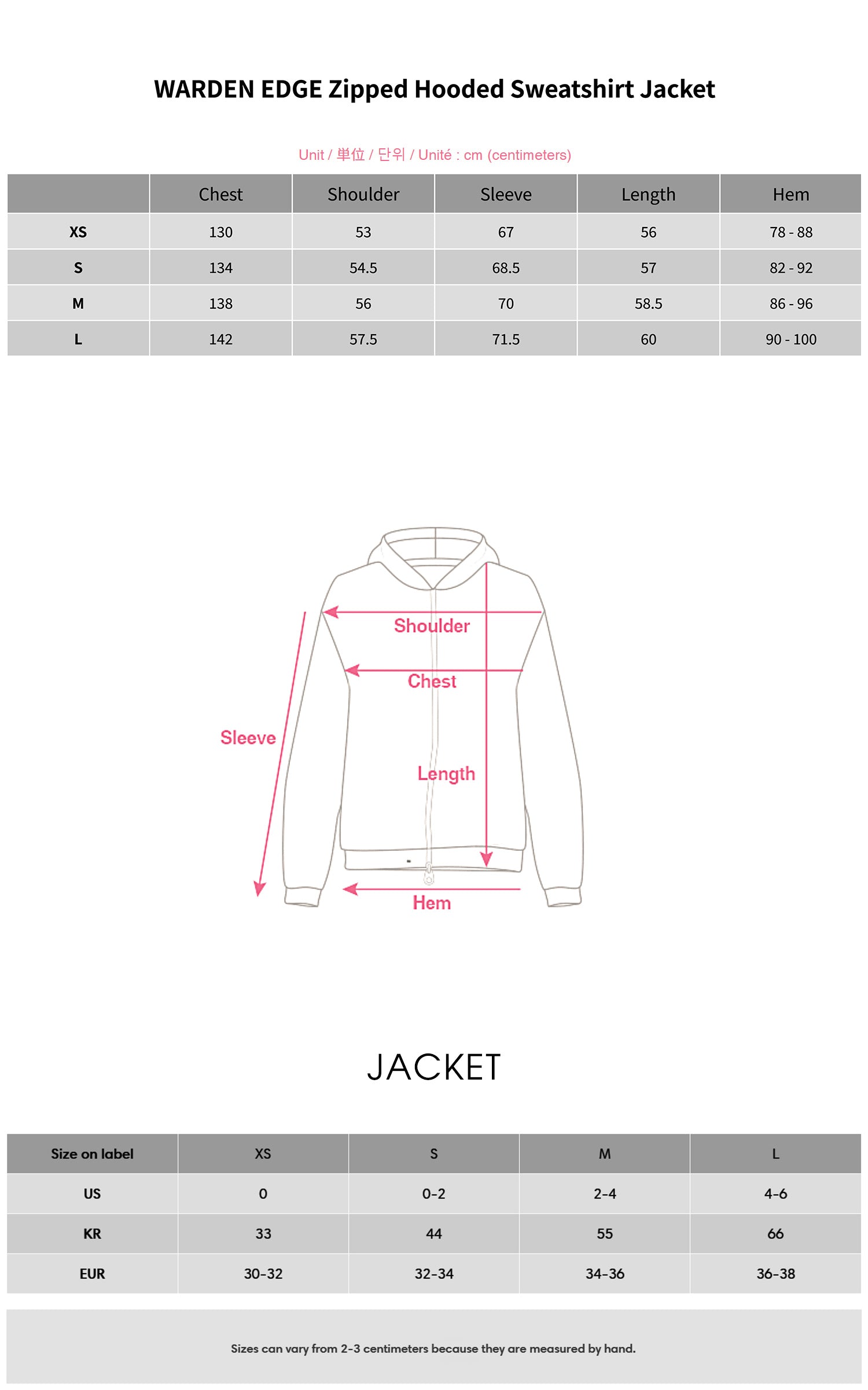 WARDEN EDGE Zipped Hooded Sweatshirt Jacket