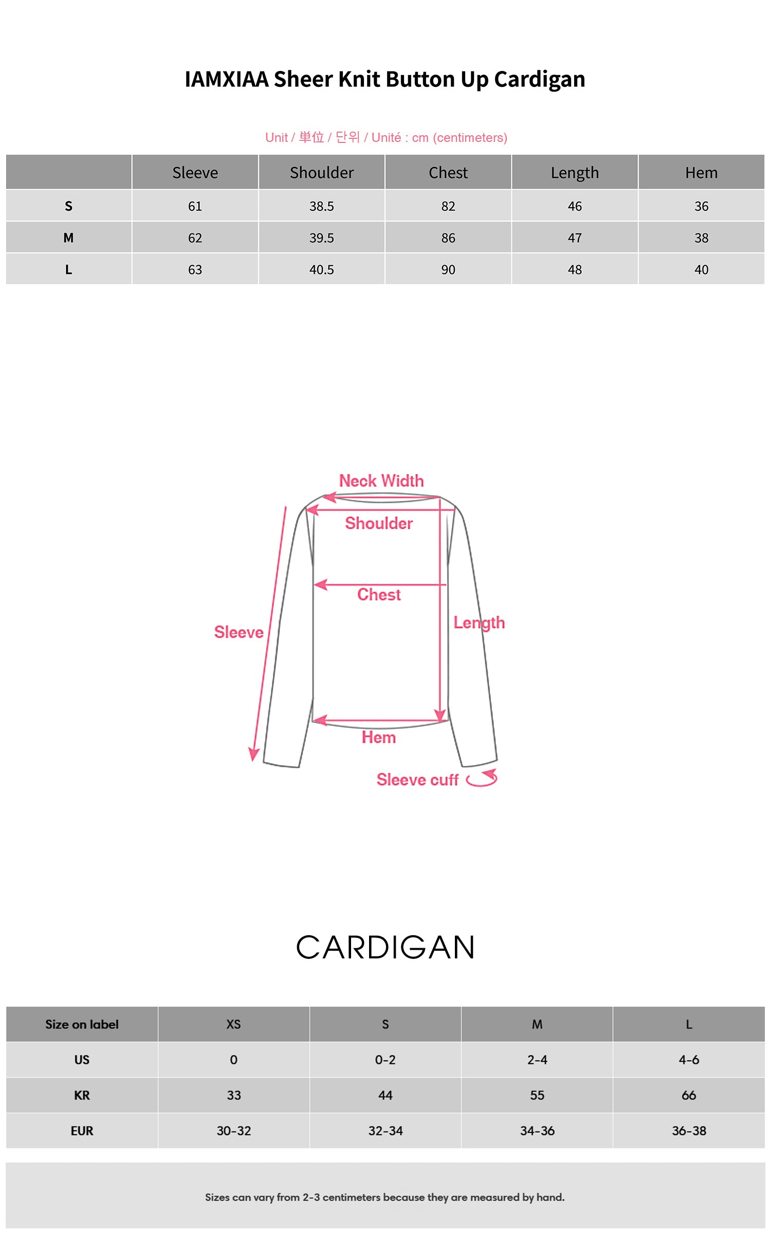 IAMXIAA Sheer Knit Button Up Cardigan