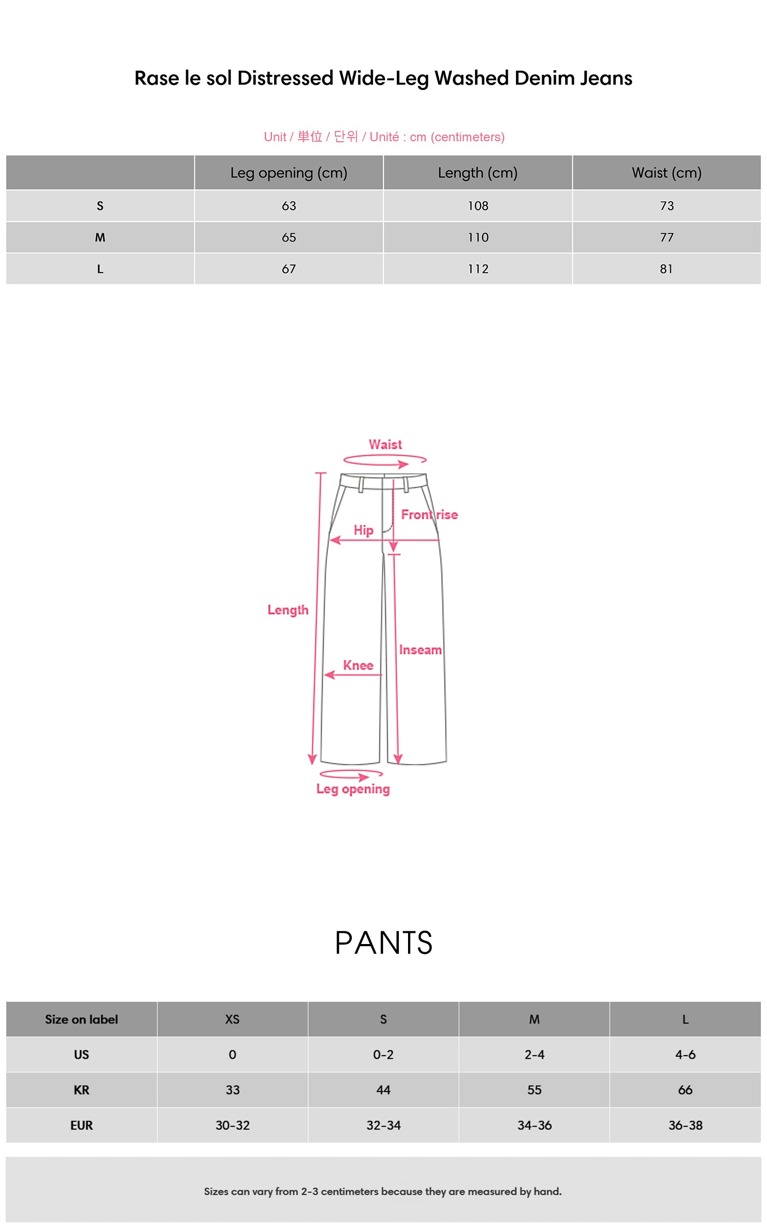 Rase le sol Distressed Wide-Leg Washed Denim Jeans - PINKPARKS