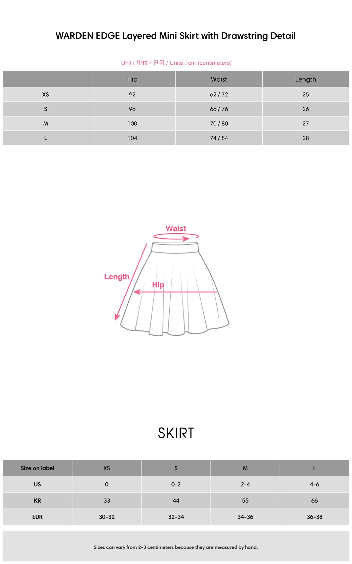 WARDEN EDGE Layered Mini Skirt with Drawstring Detail