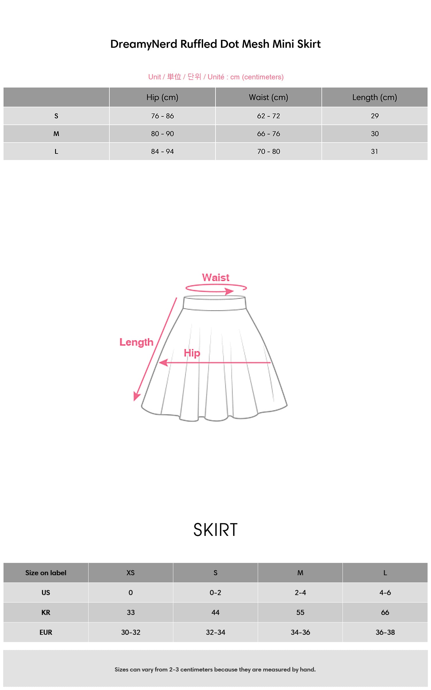 DreamyNerd Ruffled Dot Mesh Mini Skirt - PINKPARKS