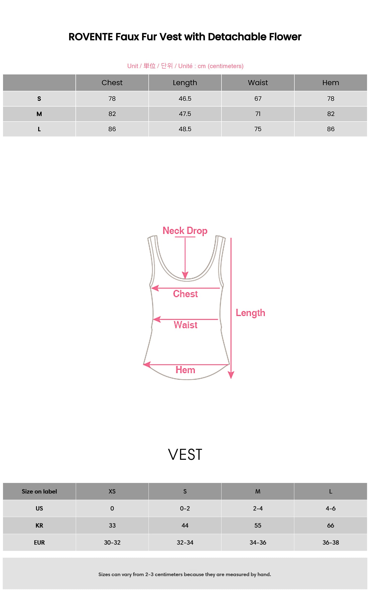ROVENTE Faux Fur Vest with Detachable Flower