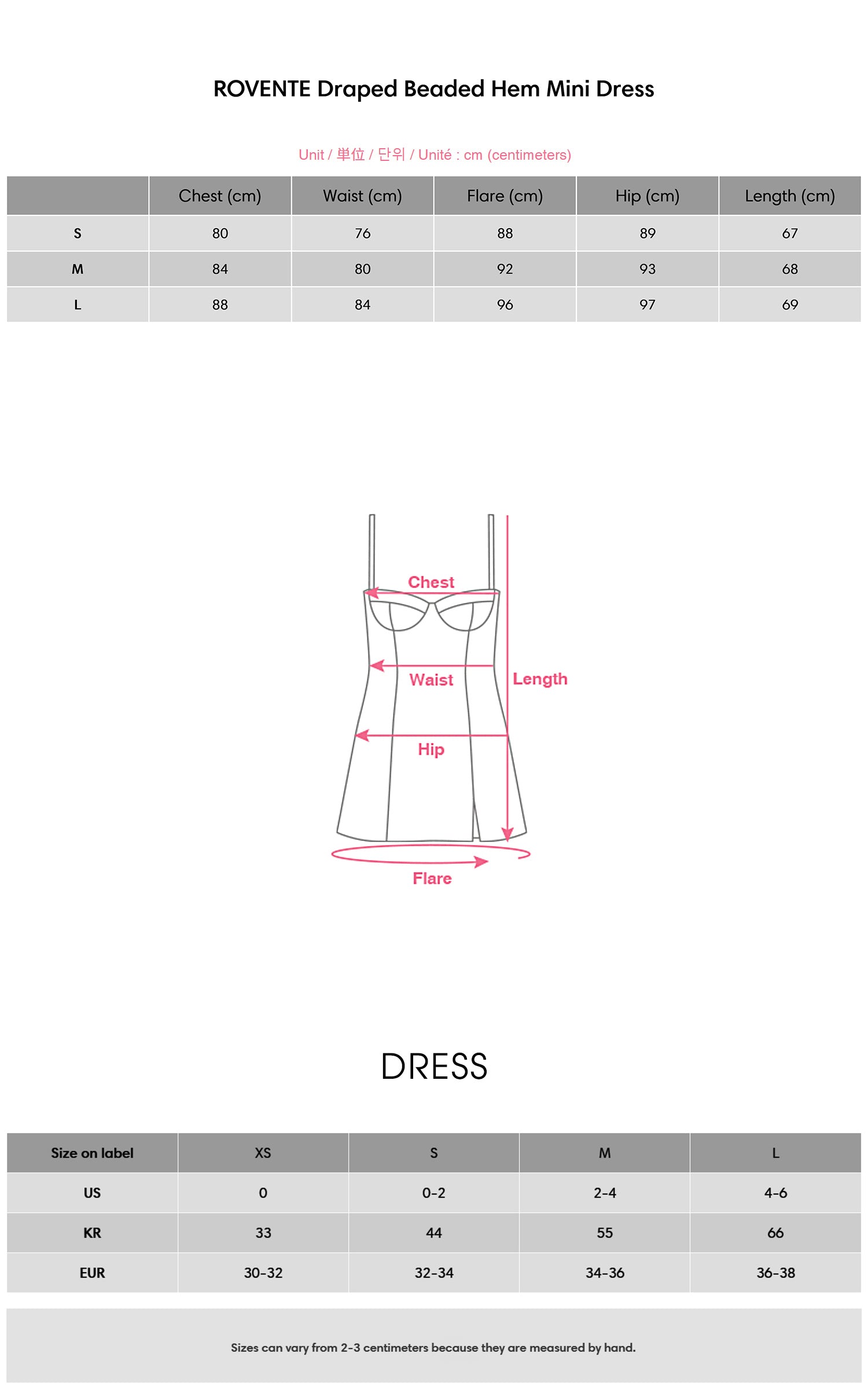 ROVENTE Draped Beaded Hem Mini Dress - PINKPARKS