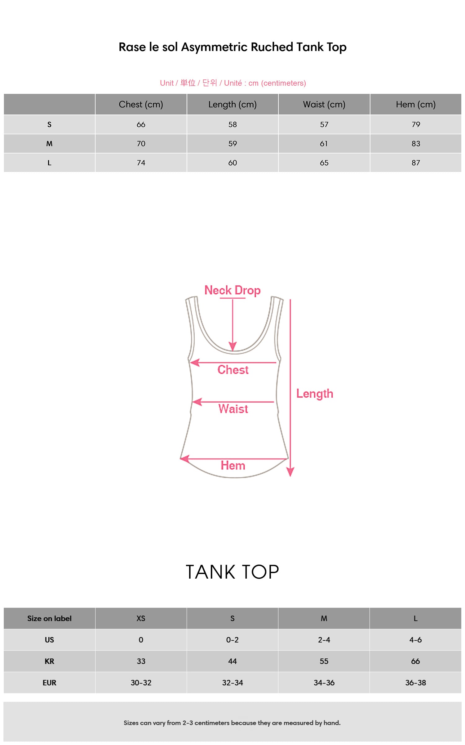 Rase le sol Asymmetric Ruched Tank Top - PINKPARKS