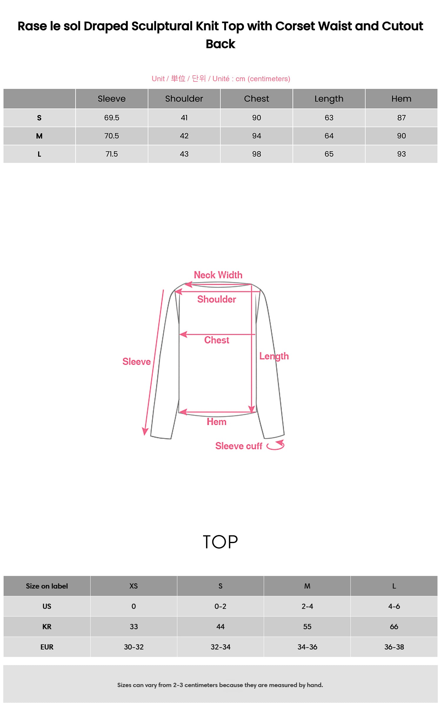 Rase le sol Draped Sculptural Knit Top with Corset Waist and Cutout Back