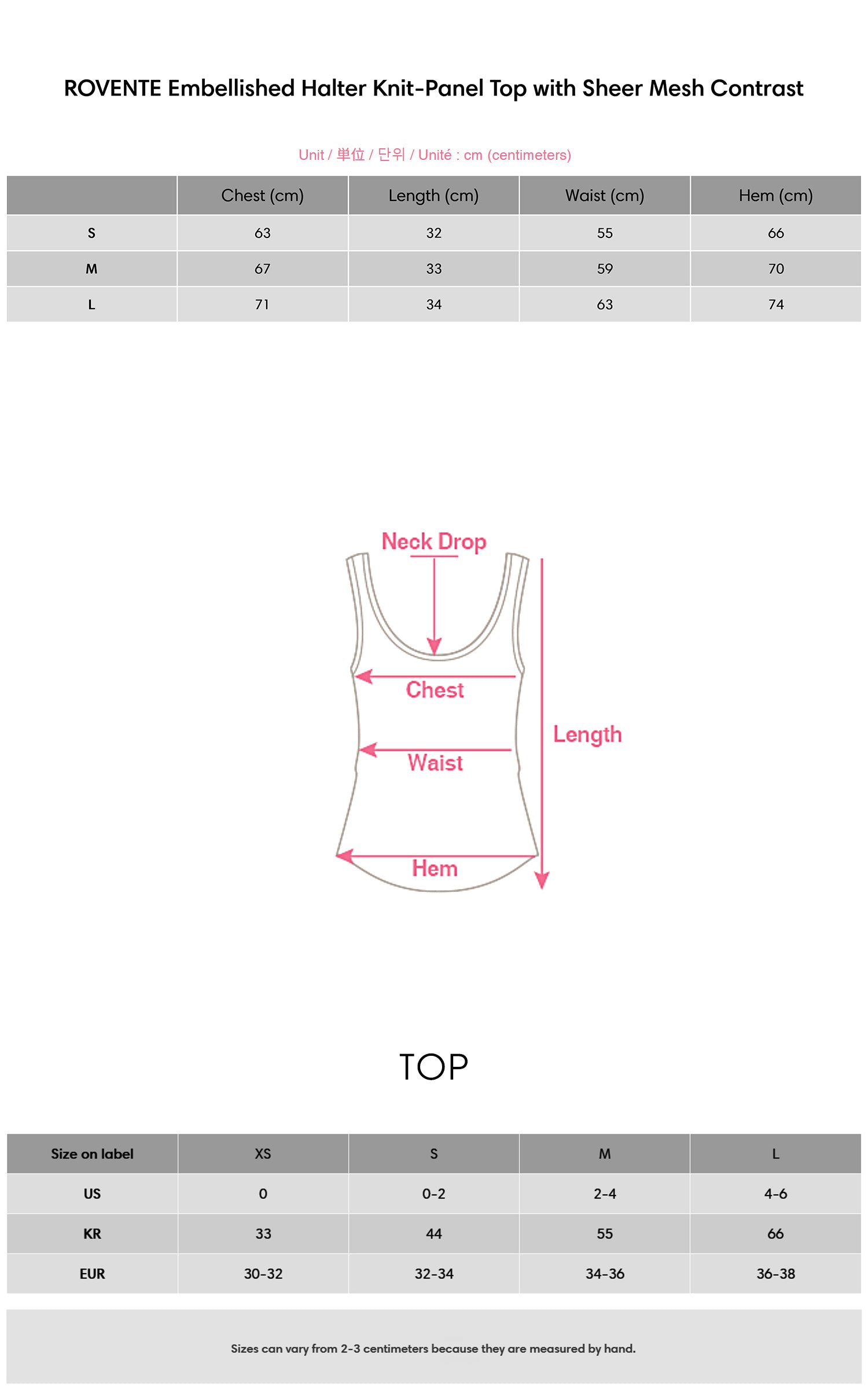 ROVENTE Embellished Halter Knit-Panel Top with Sheer Mesh Contrast - PINKPARKS