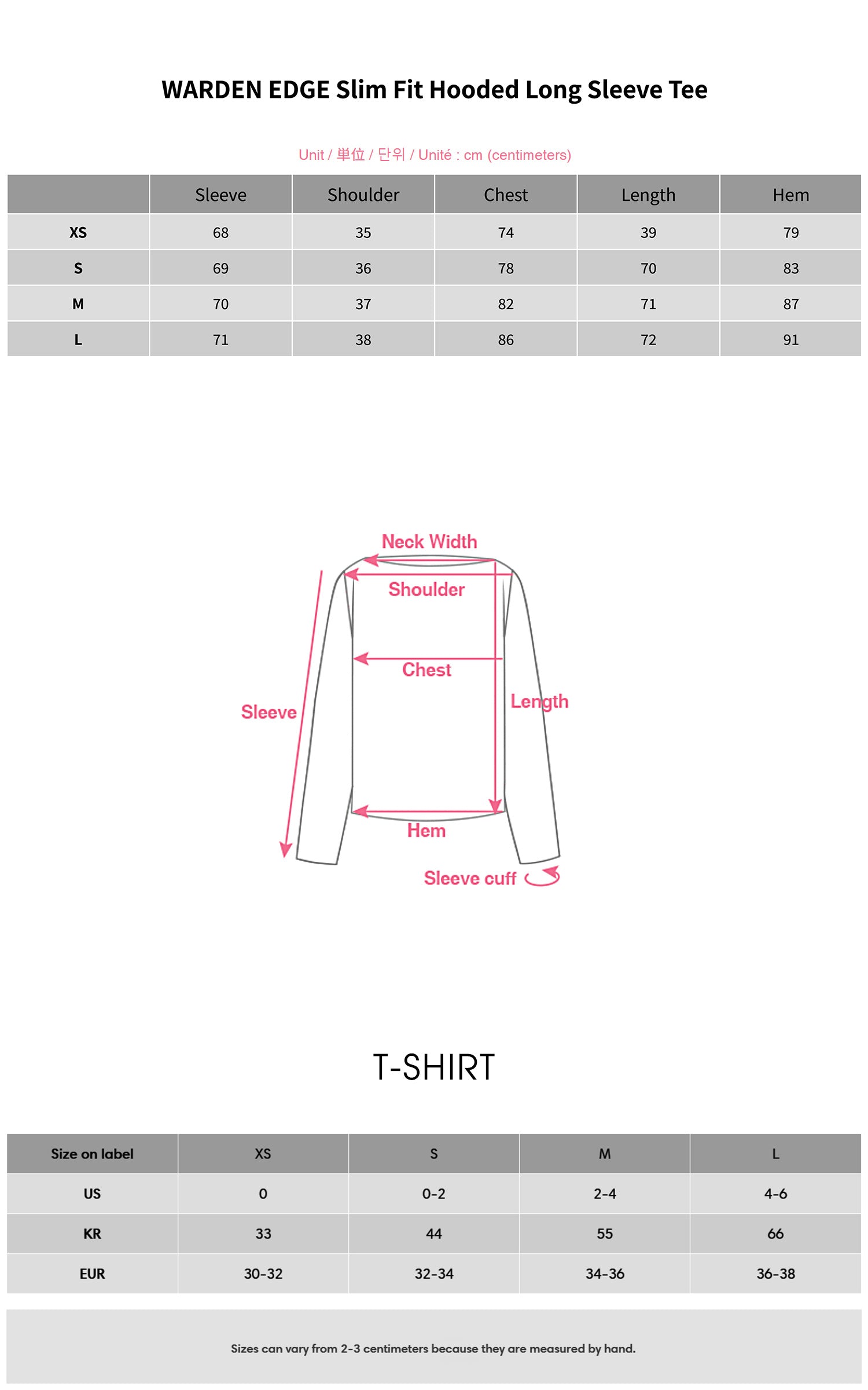 WARDEN EDGE Slim Fit Hooded Long Sleeve Tee