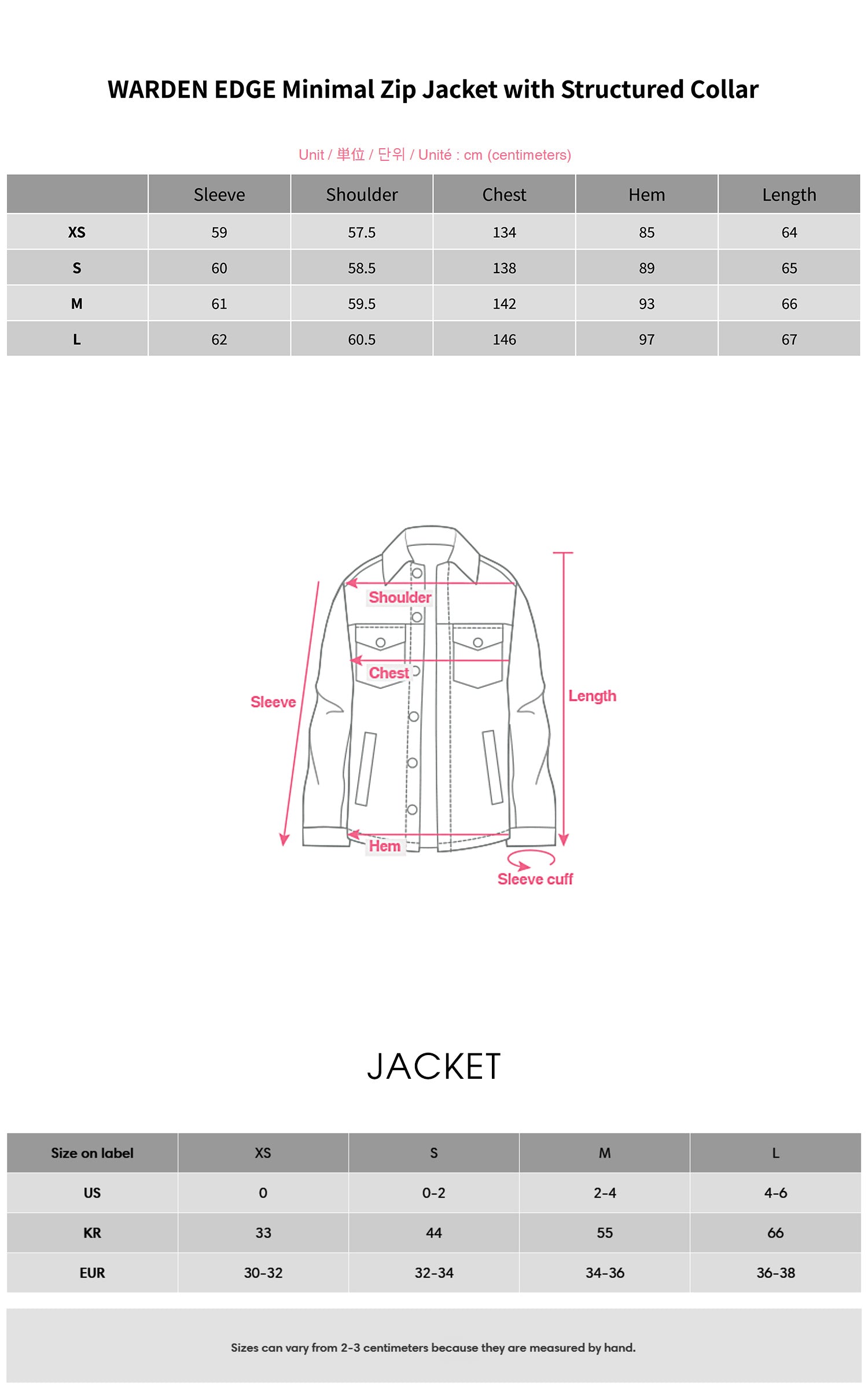 WARDEN EDGE Minimal Zip Jacket with Structured Collar