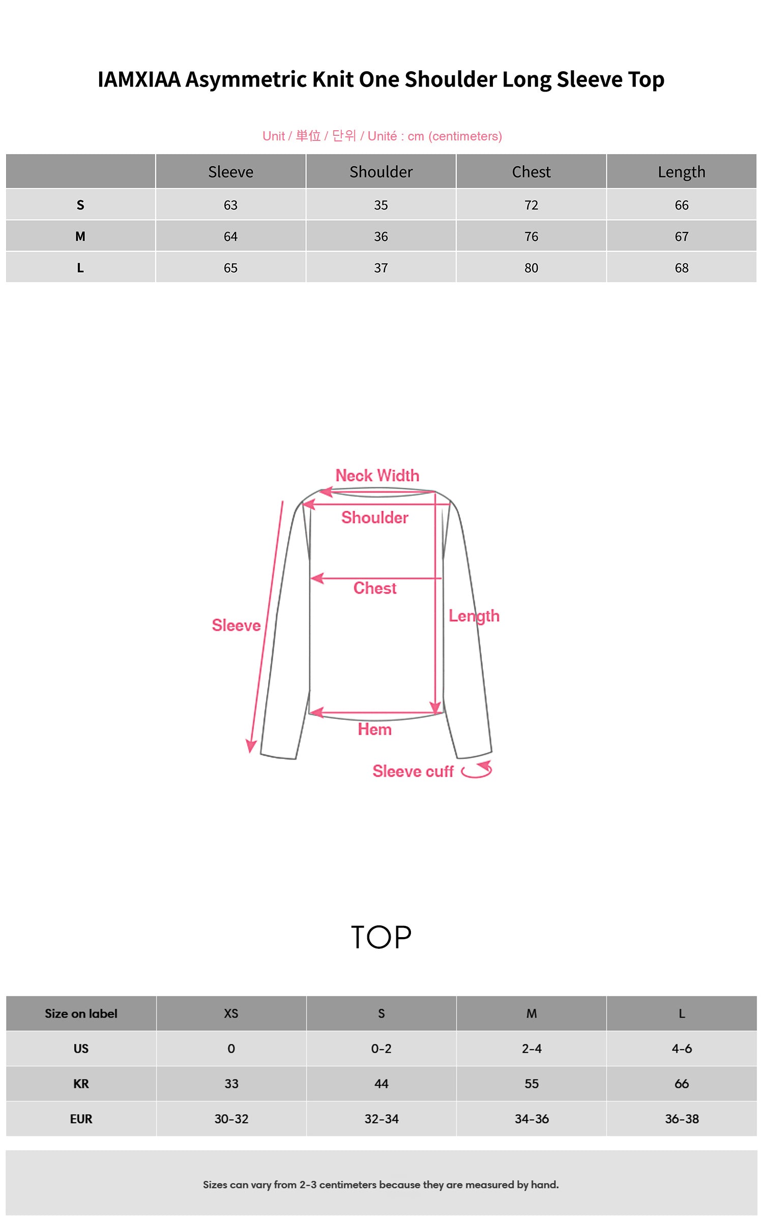 IAMXIAA Asymmetric Knit One Shoulder Long Sleeve Top