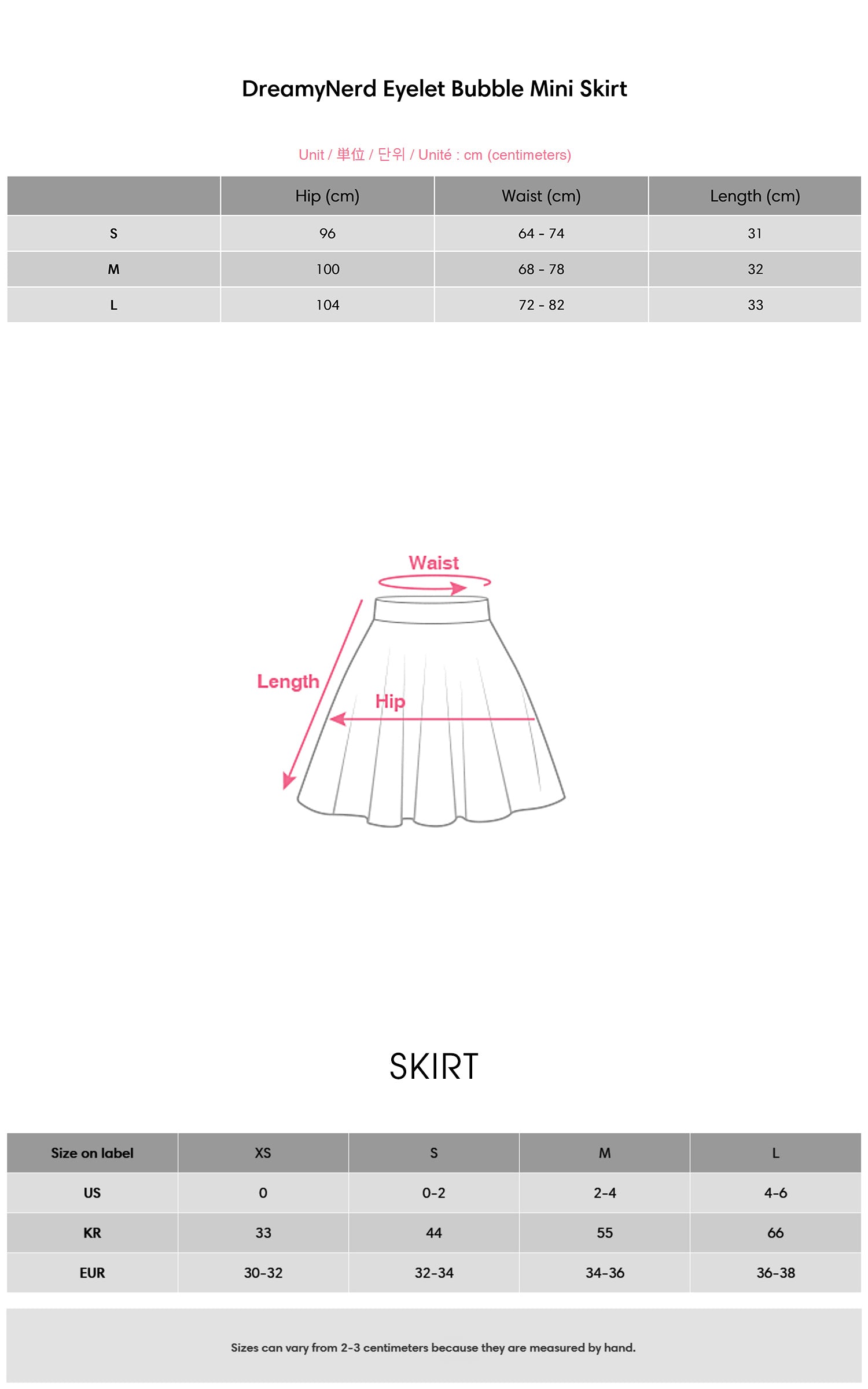 DreamyNerd Eyelet Bubble Mini Skirt - PINKPARKS